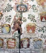 S. Angelo Romano, Castello, Fresko mit Stammbaum des "Linceo" Federico Cesi