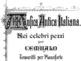 Titelblatt "Musica Antica Italiana", 1895