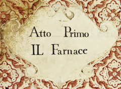 Copertina Atto primo del Farnace di Vivaldi